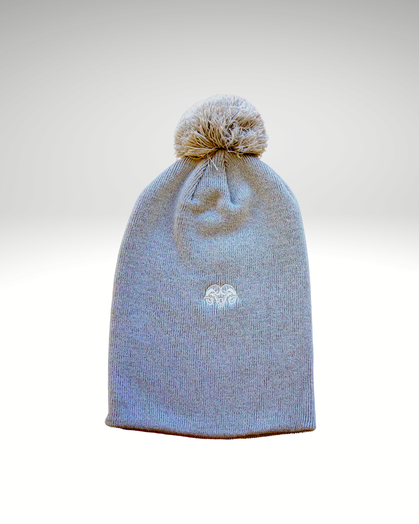 Bonnet gris logo gris fine maille