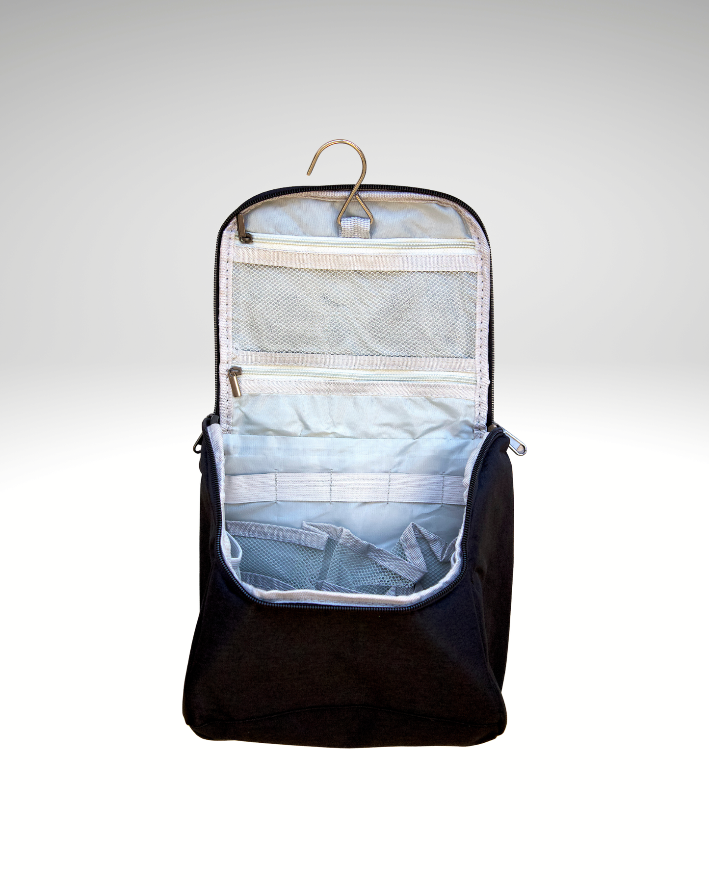 Trousse de toilette noire logo blanc