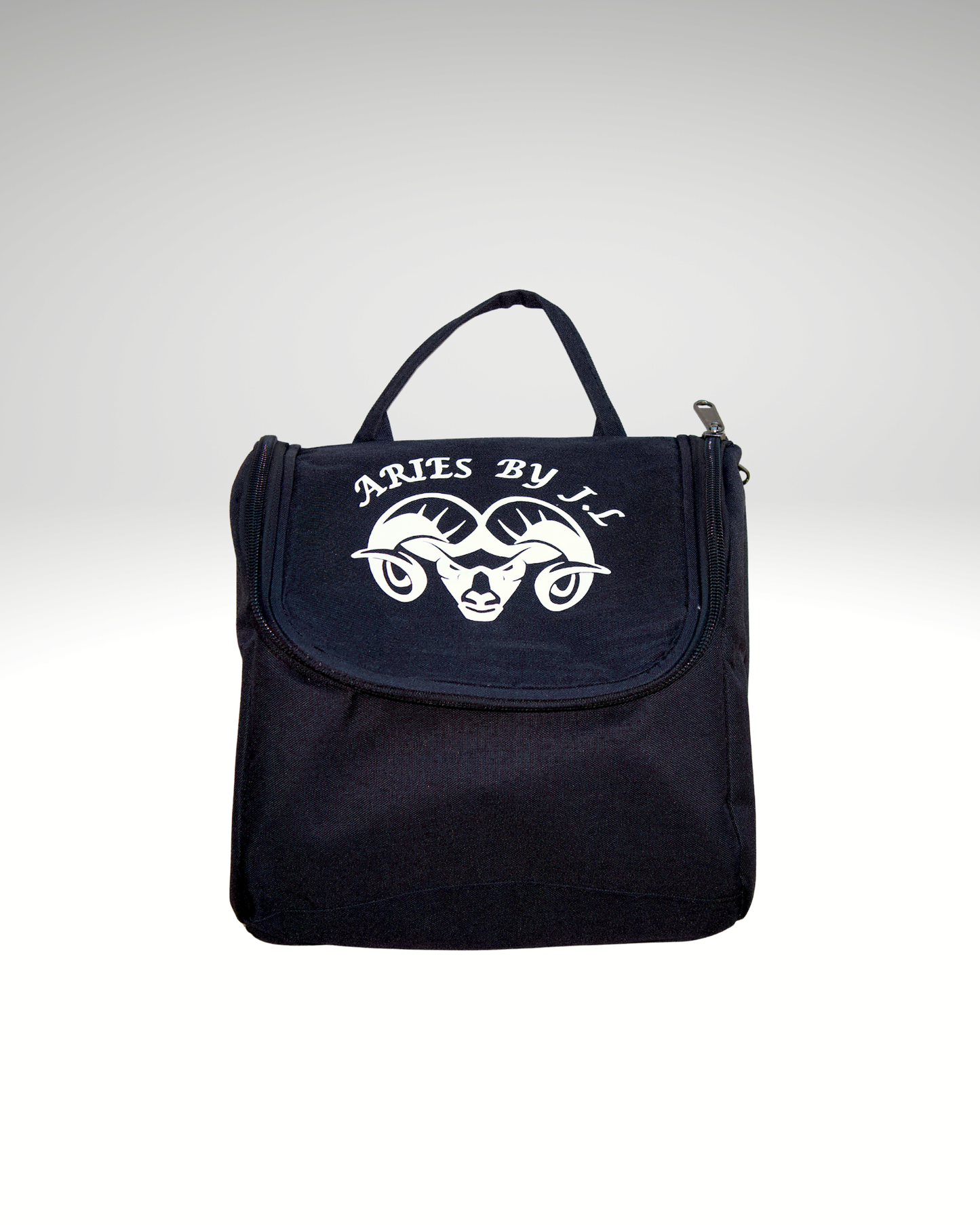 Trousse de toilette noire logo blanc