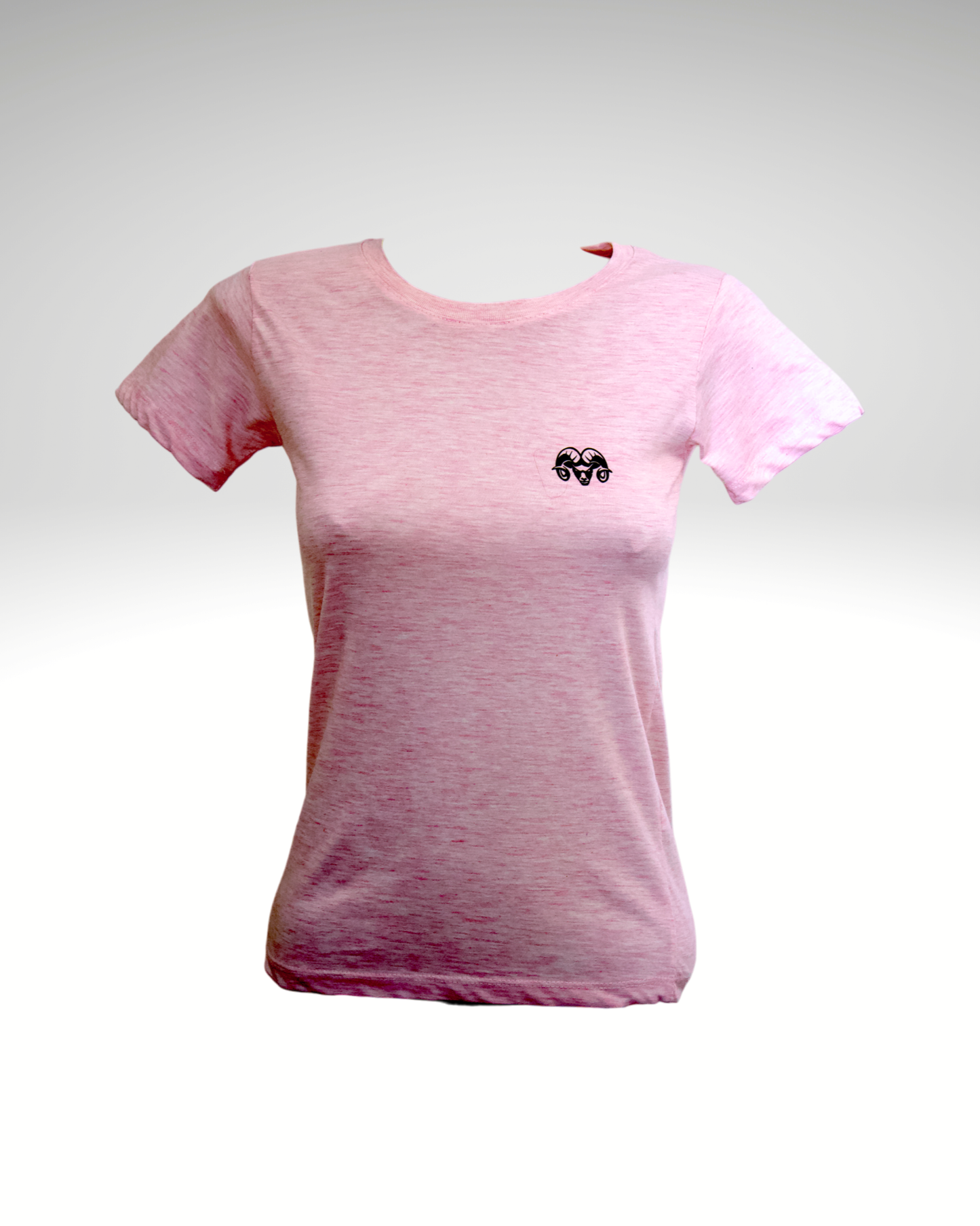 T-shirt femme Rose - Logo devant et derrière