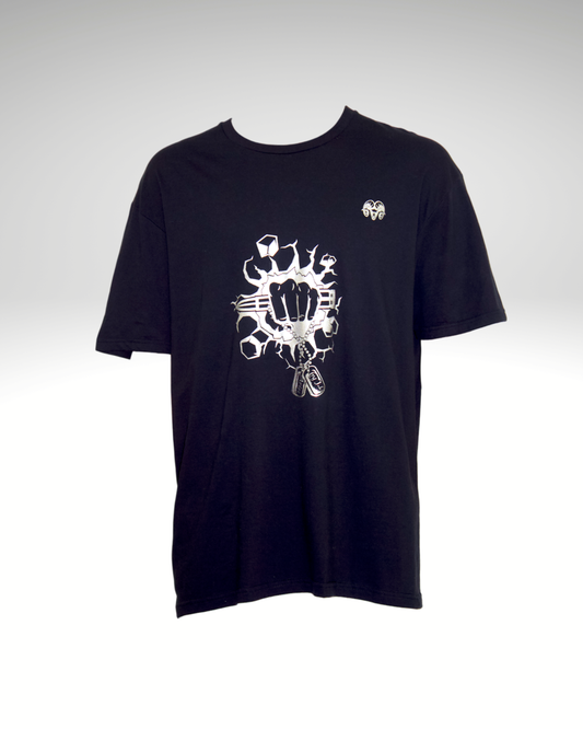 T-shirt homme noir Coup de poing