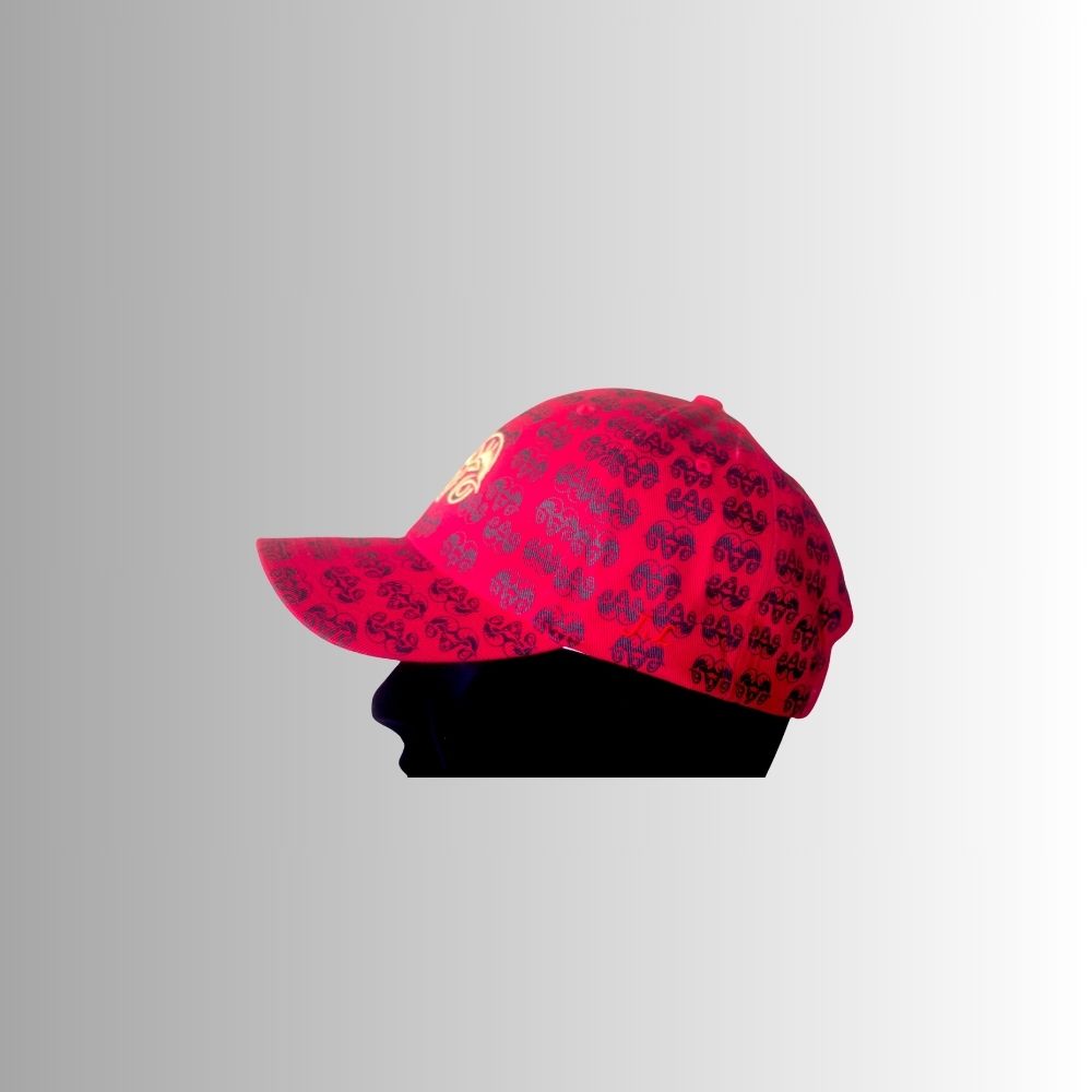 Casquette Rouge - Logo Doré - Motifs - Aries By JL