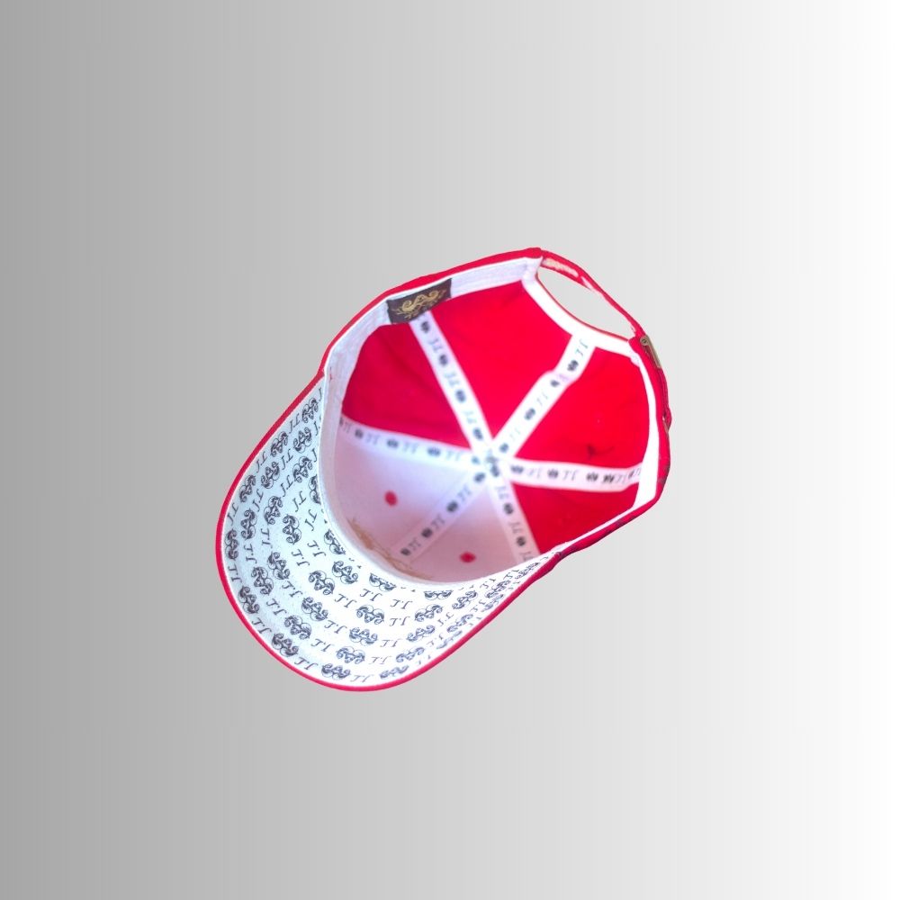 Casquette Rouge - Logo Doré - Motifs - Aries By JL