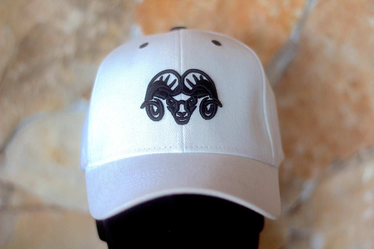 Casquette Blanche - Logo Noir - Aries By JL