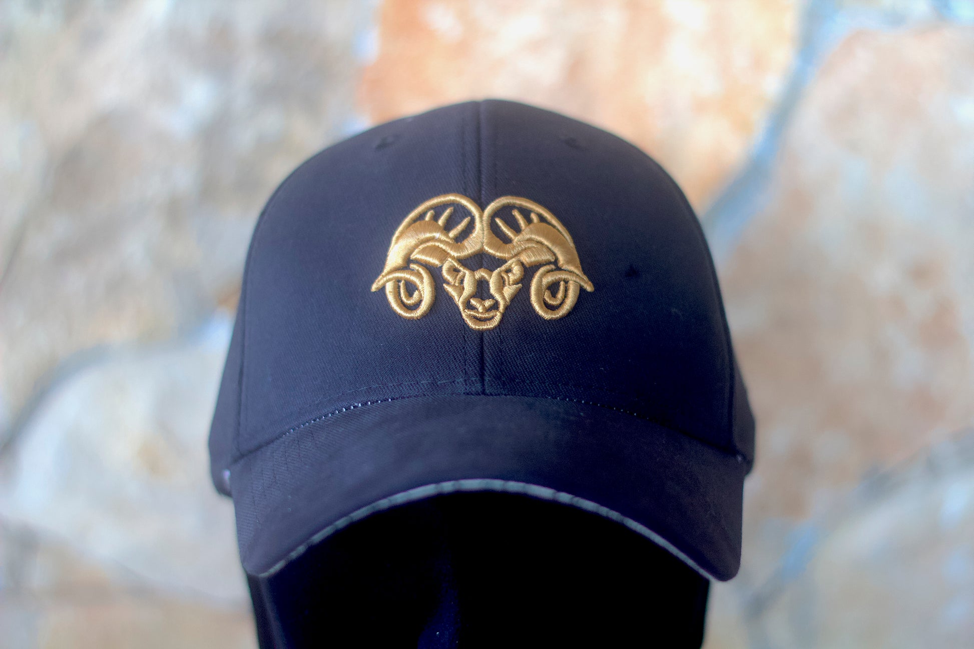 Casquette marine - logo doré- face